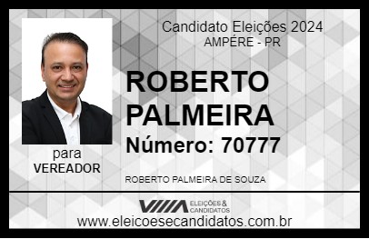 Candidato ROBERTO PALMEIRA 2024 - AMPÉRE - Eleições