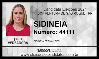 Candidato SIDINEIA 2024 - BOA VENTURA DE SÃO ROQUE - Eleições