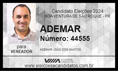 Candidato ADEMAR 2024 - BOA VENTURA DE SÃO ROQUE - Eleições