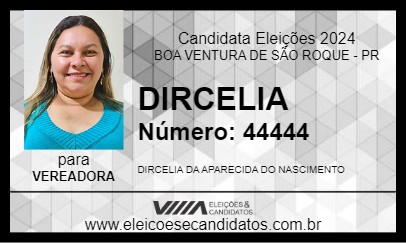 Candidato DIRCELIA 2024 - BOA VENTURA DE SÃO ROQUE - Eleições