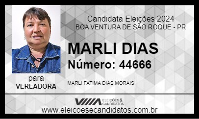 Candidato MARLI DIAS 2024 - BOA VENTURA DE SÃO ROQUE - Eleições