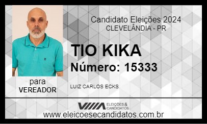 Candidato TIO KIKA 2024 - CLEVELÂNDIA - Eleições