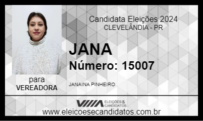 Candidato JANA 2024 - CLEVELÂNDIA - Eleições