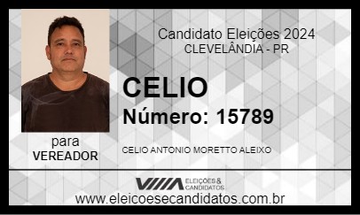 Candidato CELIO 2024 - CLEVELÂNDIA - Eleições