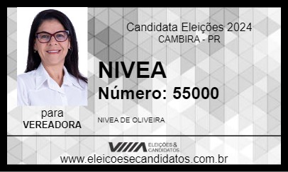 Candidato NIVEA 2024 - CAMBIRA - Eleições