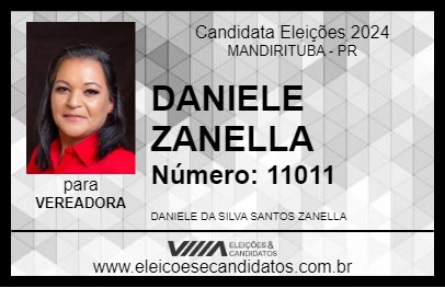 Candidato DANIELE ZANELLA 2024 - MANDIRITUBA - Eleições