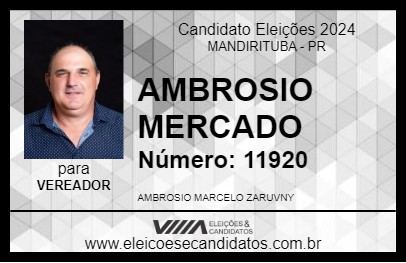 Candidato AMBRÓSIO MARCELO 2024 - MANDIRITUBA - Eleições