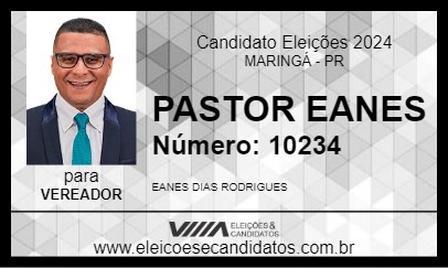 Candidato PASTOR EANES 2024 - MARINGÁ - Eleições