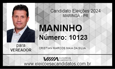 Candidato MANINHO 2024 - MARINGÁ - Eleições