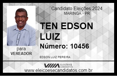 Candidato TENENTE EDSON LUIZ 2024 - MARINGÁ - Eleições