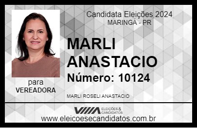 Candidato MARLI ANASTACIO 2024 - MARINGÁ - Eleições