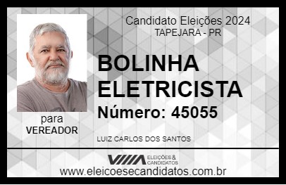 Candidato BOLINHA ELETRICISTA 2024 - TAPEJARA - Eleições