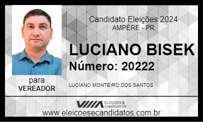 Candidato LUCIANO BISEK 2024 - AMPÉRE - Eleições