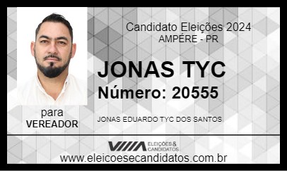 Candidato JONAS TYC 2024 - AMPÉRE - Eleições