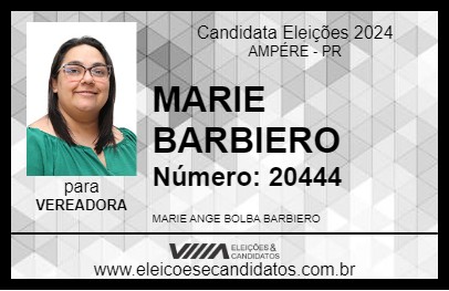 Candidato MARIE BARBIERO  2024 - AMPÉRE - Eleições