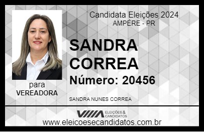 Candidato SANDRA CORREA 2024 - AMPÉRE - Eleições