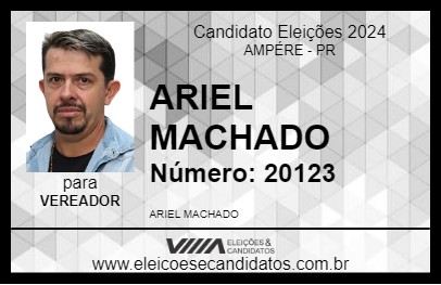 Candidato ARIEL MACHADO 2024 - AMPÉRE - Eleições