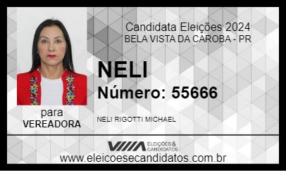 Candidato NELI 2024 - BELA VISTA DA CAROBA - Eleições