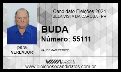 Candidato BUDA 2024 - BELA VISTA DA CAROBA - Eleições