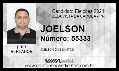 Candidato JOELSON 2024 - BELA VISTA DA CAROBA - Eleições