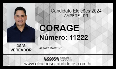 Candidato CORAGE 2024 - AMPÉRE - Eleições