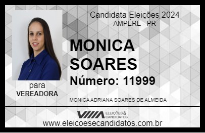 Candidato MONICA SOARES 2024 - AMPÉRE - Eleições