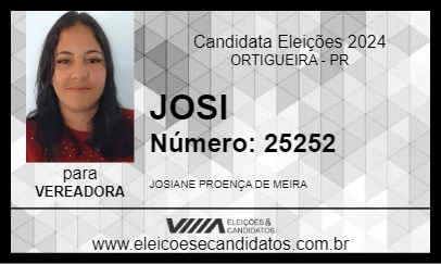 Candidato JOSI 2024 - ORTIGUEIRA - Eleições