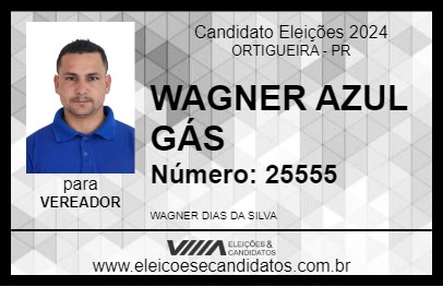 Candidato WAGNER AZUL GÁS 2024 - ORTIGUEIRA - Eleições