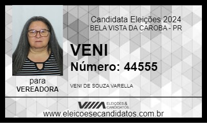 Candidato VENI 2024 - BELA VISTA DA CAROBA - Eleições