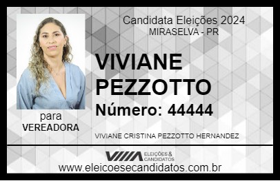 Candidato VIVIANE PEZZOTTO 2024 - MIRASELVA - Eleições