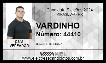 Candidato VARDINHO 2024 - MIRASELVA - Eleições