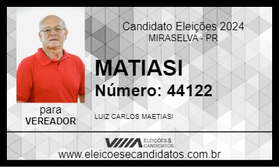 Candidato MATIASI 2024 - MIRASELVA - Eleições