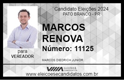 Candidato MARCOS RENOVA 2024 - PATO BRANCO - Eleições