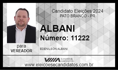 Candidato ALBANI 2024 - PATO BRANCO - Eleições