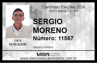 Candidato SERGIO MORENO 2024 - PATO BRANCO - Eleições