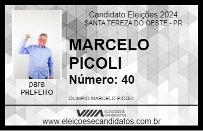 Candidato MARCELO PICOLI 2024 - SANTA TEREZA DO OESTE - Eleições