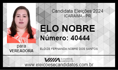 Candidato ELO NOBRE 2024 - ICARAÍMA - Eleições