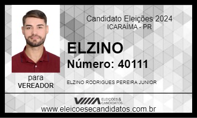 Candidato ELZINO 2024 - ICARAÍMA - Eleições