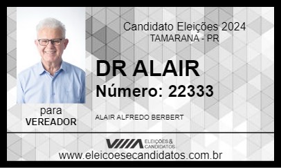 Candidato DR ALAIR 2024 - TAMARANA - Eleições