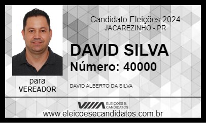 Candidato DAVID SILVA 2024 - JACAREZINHO - Eleições