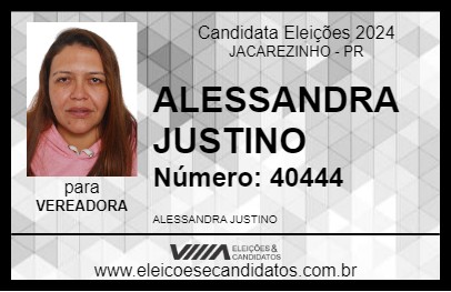 Candidato ALESSANDRA JUSTINO 2024 - JACAREZINHO - Eleições