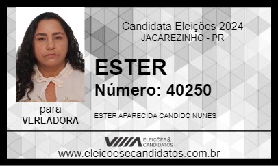 Candidato ESTER 2024 - JACAREZINHO - Eleições