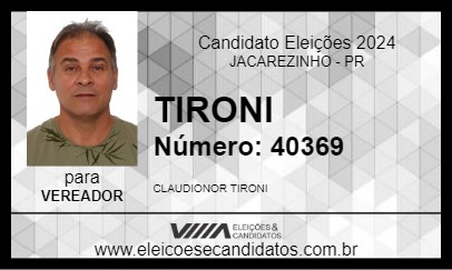 Candidato TIRONI 2024 - JACAREZINHO - Eleições