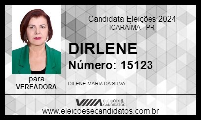 Candidato DIRLENE 2024 - ICARAÍMA - Eleições