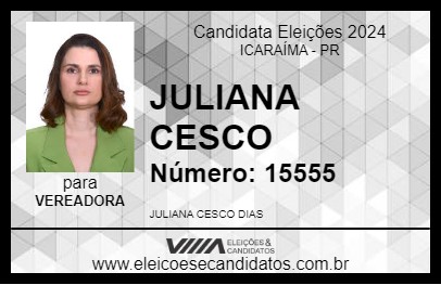 Candidato JULIANA CESCO 2024 - ICARAÍMA - Eleições