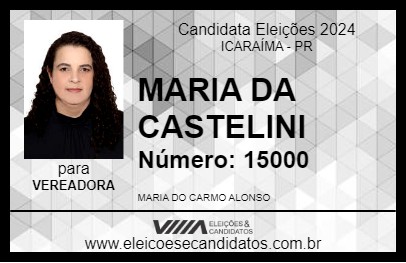 Candidato MARIA DA CASTELINI 2024 - ICARAÍMA - Eleições