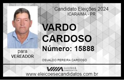 Candidato VARDO CARDOSO 2024 - ICARAÍMA - Eleições