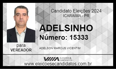 Candidato ADELSINHO 2024 - ICARAÍMA - Eleições