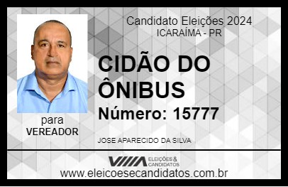 Candidato CIDÃO DO ÔNIBUS 2024 - ICARAÍMA - Eleições