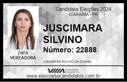 Candidato JUSCIMARA SILVINO 2024 - ICARAÍMA - Eleições